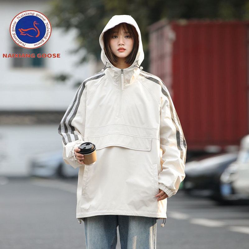 Ddmyoutdoor Spring And Autumn Waterproof Unisex Jacket Loose Fashionable Versatile American Outdoor Trend Hooded Jacket Jogging Suit