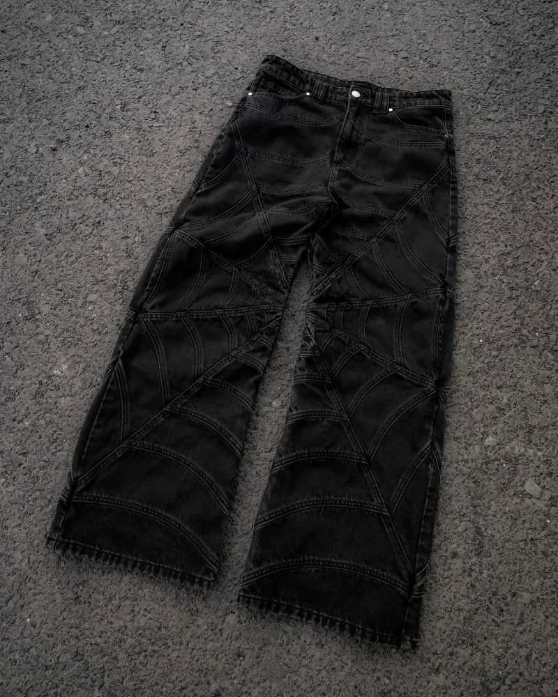 Trendy Brand Harajuku American Hip-hop Oversized Washing Jeans Men Y2k High Street Retro Punk Casual Loose Wide-leg Pants Women Z250605