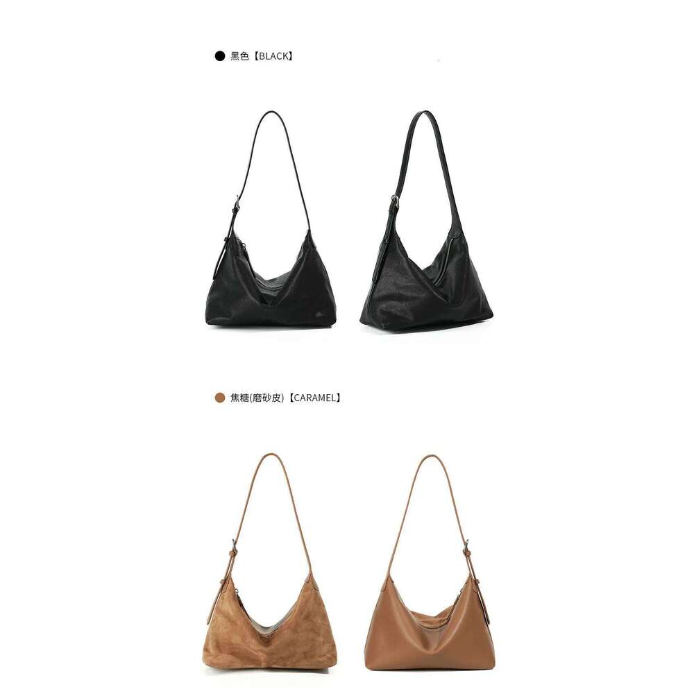 First layer vegetable tanned cowhide armpit classic crossbody hobo bag all-match casual genuine leather commuting shoulder dumpl