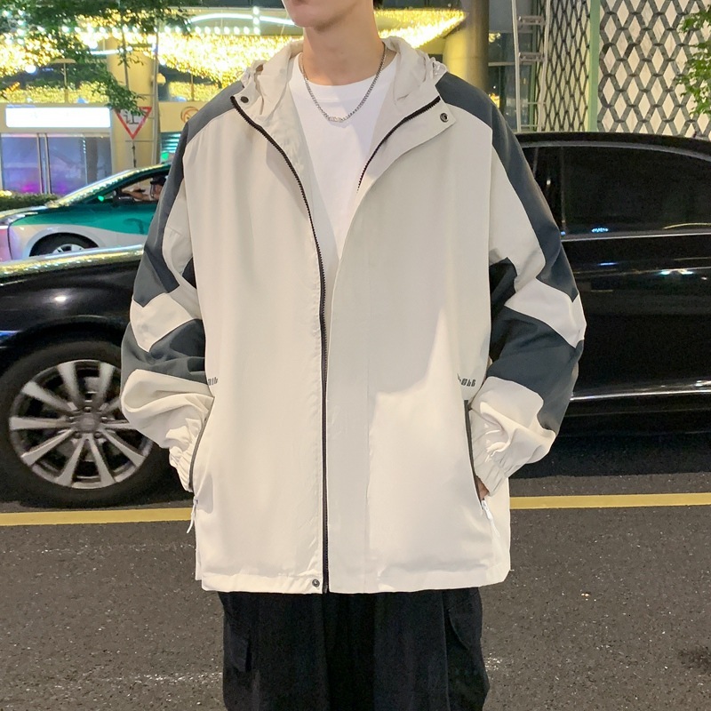 Ddmyoutdoor Men S Spring And Autumn New Trendy Brand Minimally Embroidered Casual American Workwear Waterproof Jacket Jogging Suit