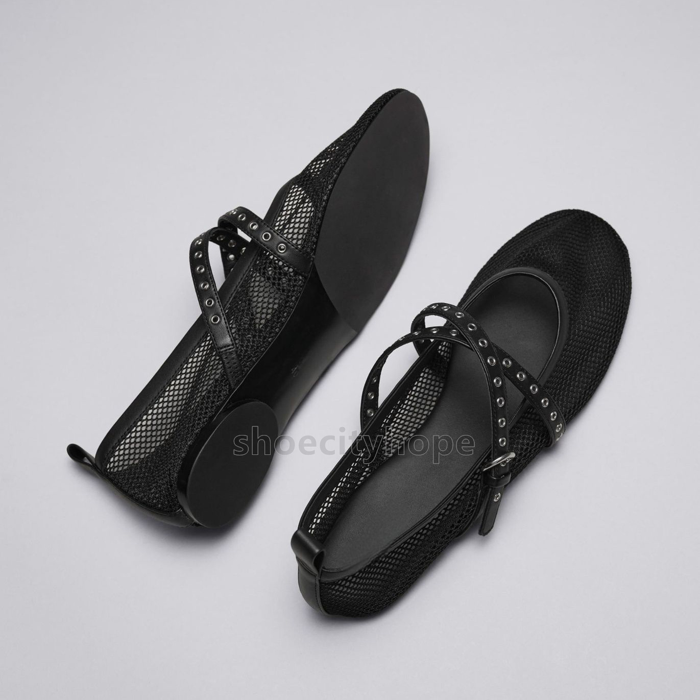 Mesh Leather loafers womens Designer Shoes ballet flats Hollow Comfort Soft Soled Women mary jane shoes Summer Anti-skid Breathable Casual Simple eyel