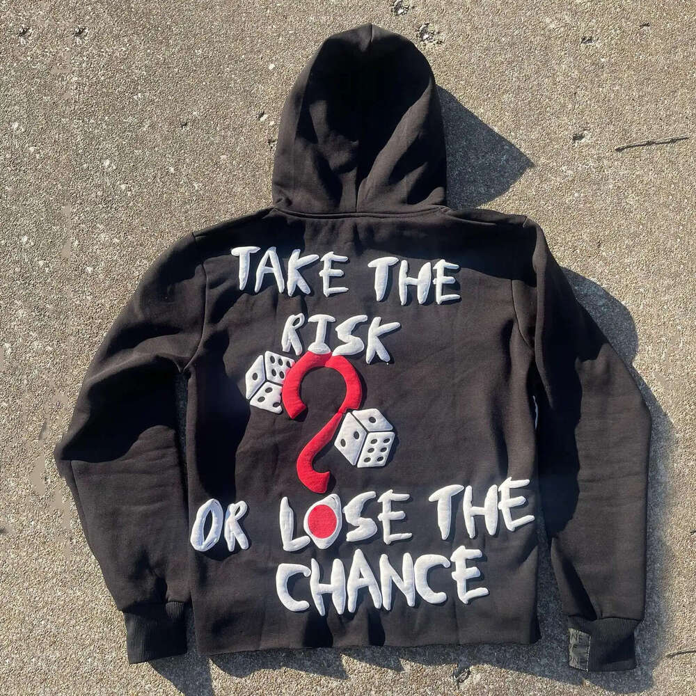New TAKE THE&ISK Question Mark Hoodie Pullover Versatile Hooded Sweatshirt