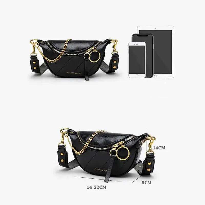 2025 New Women Crossbody Shoulder Bags Casual Designer Metal Chain Purse Tote Female Leather Clutch Chest Bag