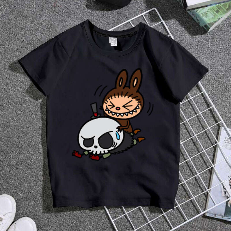 Labubu Summer Labubu Anime Merchandise Short Sleeve Unisex Two-Dimensional Trendy T-Shirt Casual Versatile Top