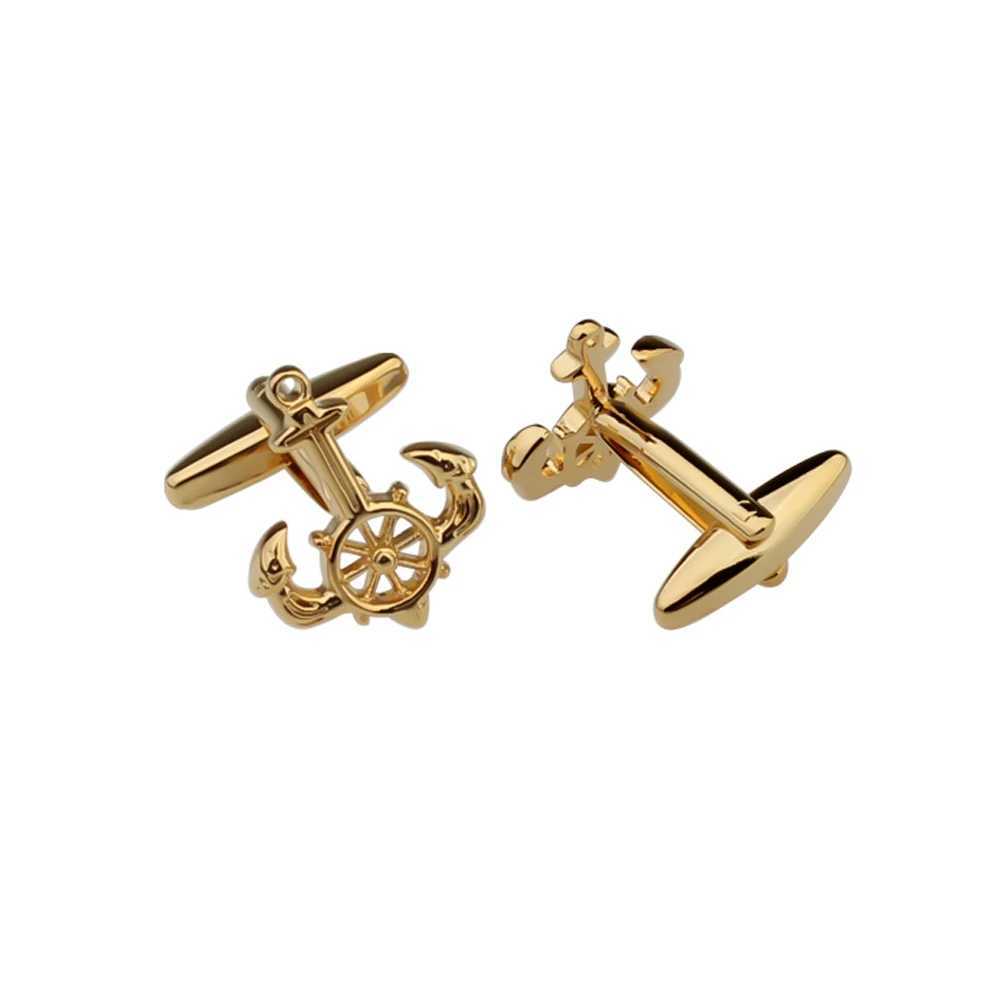 4 Styles TZG Trendy Cufflink Mens Cuff Link Anchor Wheel Sets 1 Pair Shipping W250606