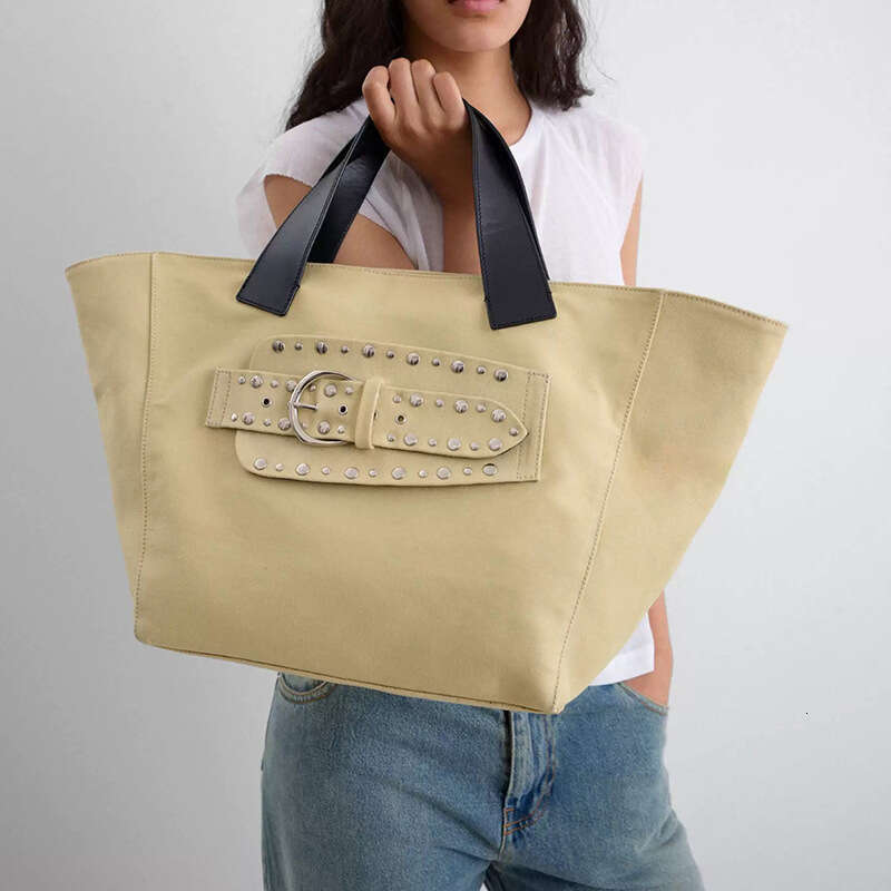 Trend Rivet Motorcycle Style College Student Handbag Crossbody Versatile Large Capacity Tote Women s Bag