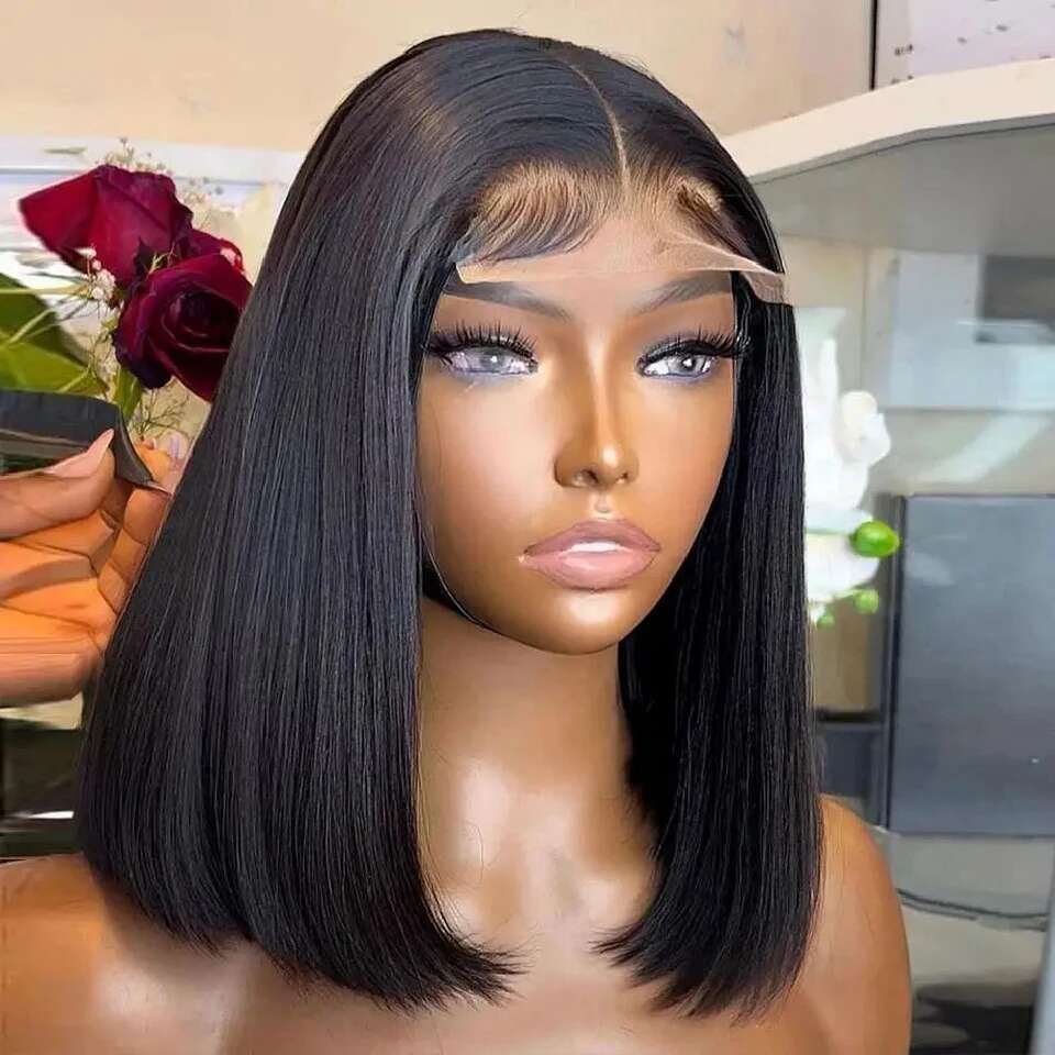 Raw Vieamese Unprocessed Cuticle Aligned Double Drawn 13x4Hd Human Hair Lace Front Wig Glueless Short Bob Wigs On Sale