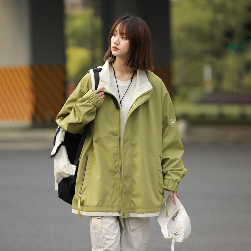 Ddmyoutdoor Spring And Autumn Unisex Jacket Waterproof Lightweight Solid Color Hooded Casual Versatile American Fashion Ins Jacket Jogging Suit