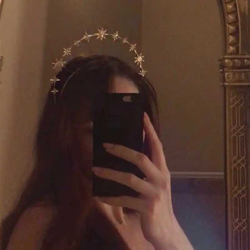 Star Crown Baroque Headbands Hairbands Boho Bridal Wedding Headpiece Sparkly Rhinestone Head Jewelry for Women Birthday Party Z250605