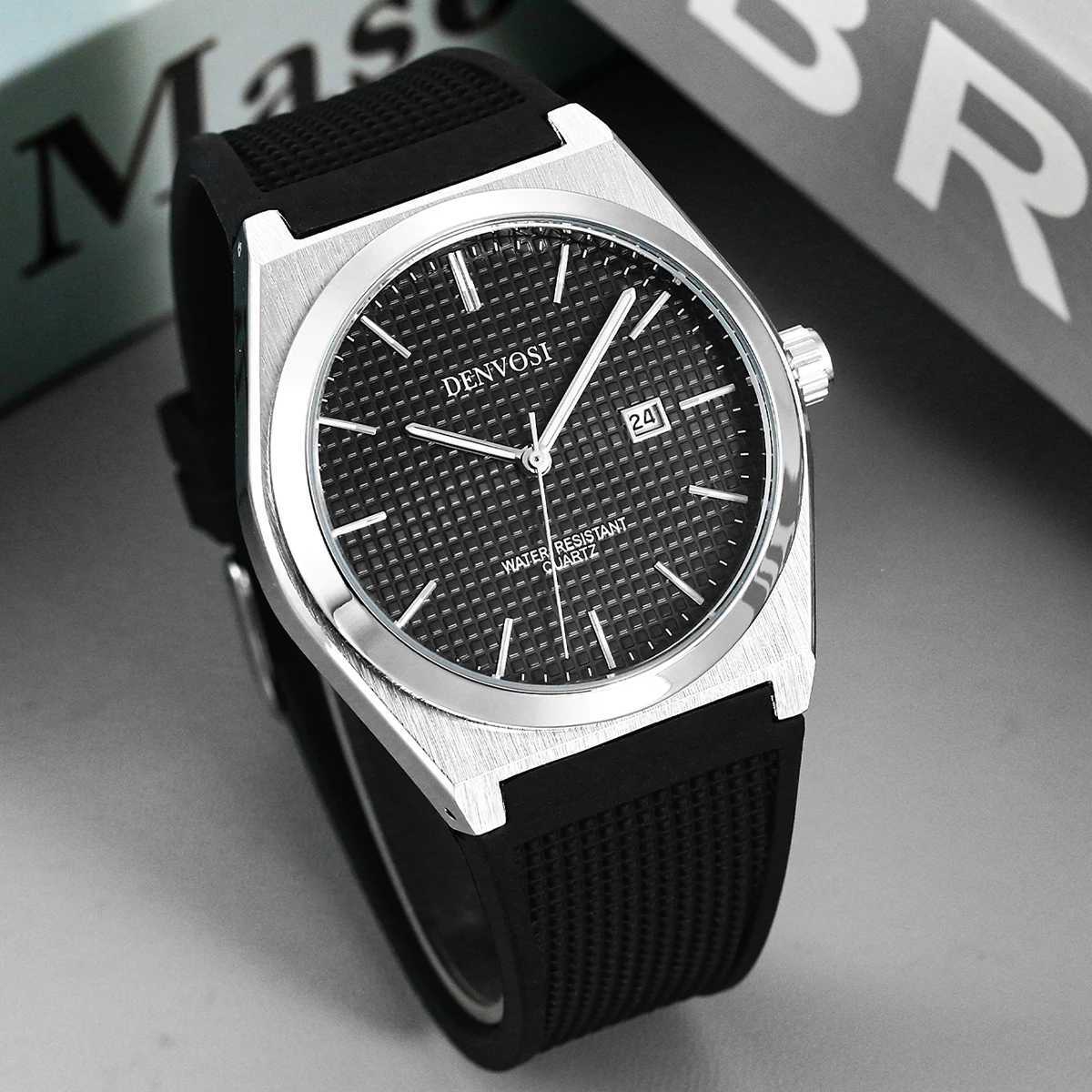 New Fashion Casual Quartz Watch Waterproof Male Clock Luminous Stainless Steel Square Quartz Men Watch Y250605