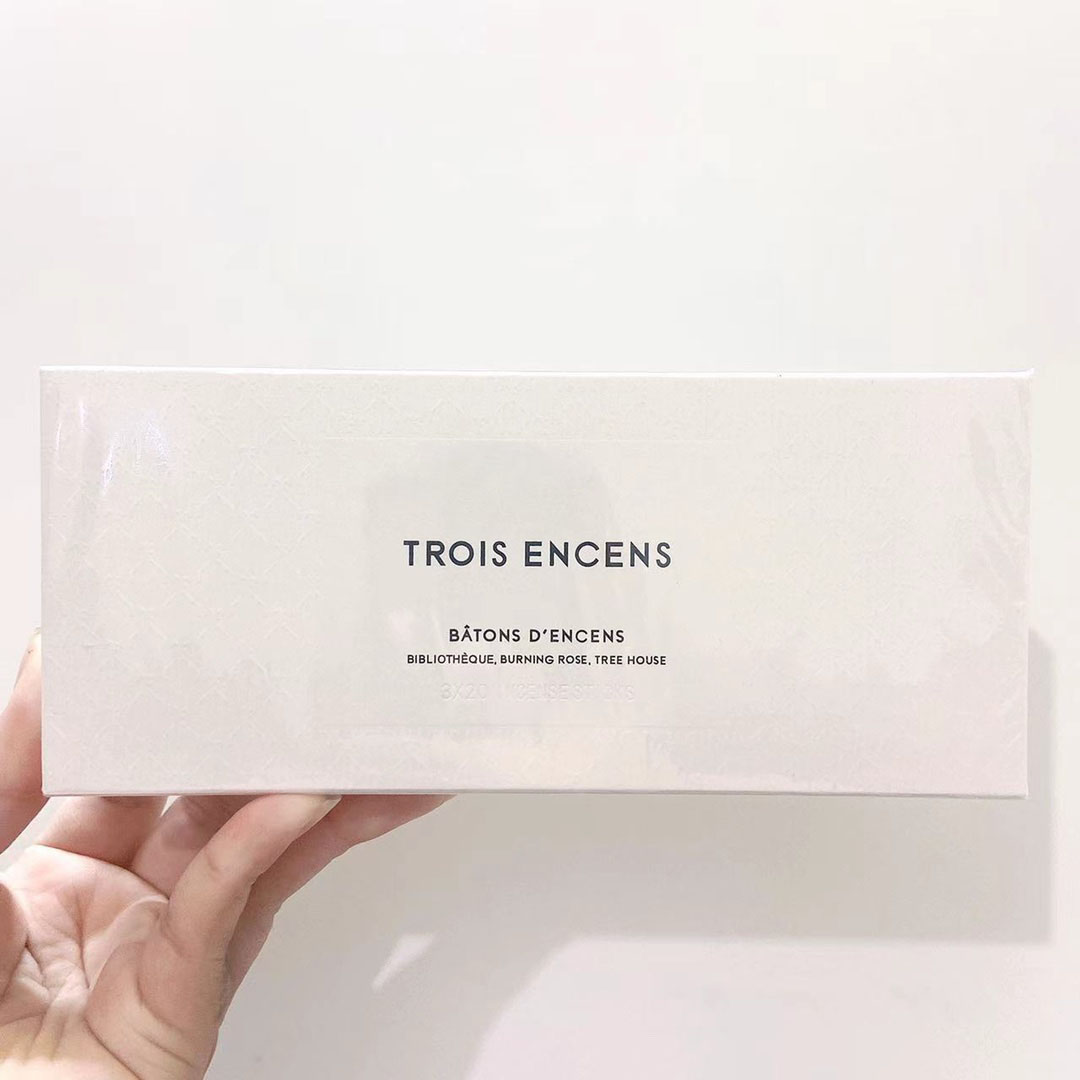 Trois Encens Incense Stick Set 60pcs Solid Perfume Bibliotheque Burning Rose Tree House Fragrance 20pcs 3kinds Scent Gift Parfum Long Lasting Smell Hi