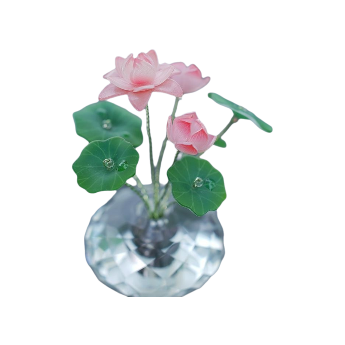 Romantic Car Ornament Crystal Car Dashboard Decoration Lotus Crystal Swan Decoration Women Vehicle Interior Gift