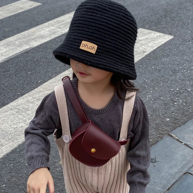 Kids Bags Fashion Solid Color PU Crossbody For Girls Korean Casual Shoulder Bag Summer Soft Childrens 38Y 250605