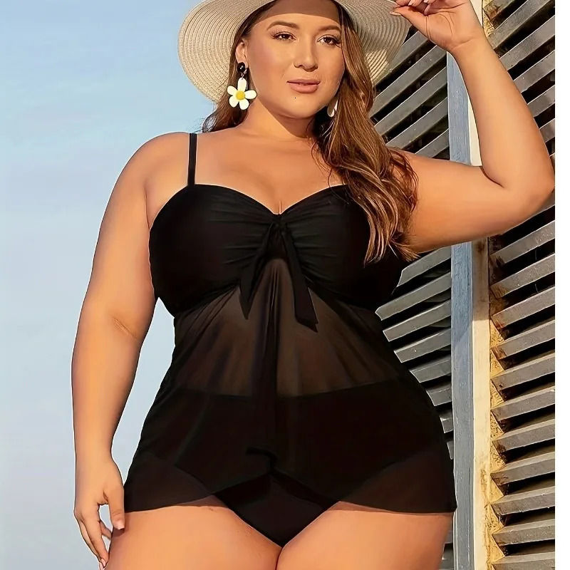 2025 Tie Dye Tankini 2 Pieces Swimsuit Women Plus Large Size Swimwear Female Bathers Bathing Swimming Swim Suit Beachwear 4XL 250603