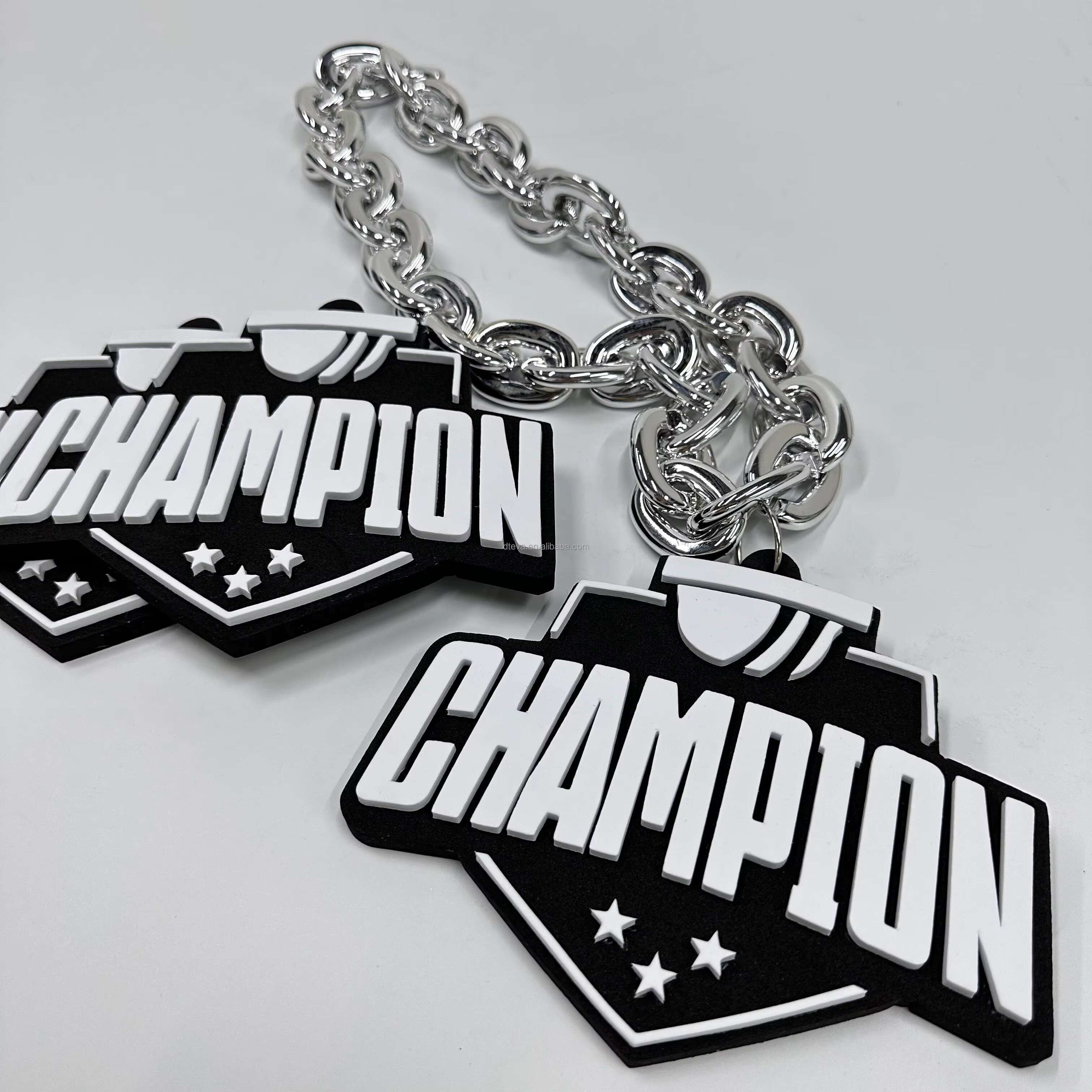Fan Chain Baseball Ice Hockey Football Club Oversized Foam Necklace 3D EVA Team Big Chain With