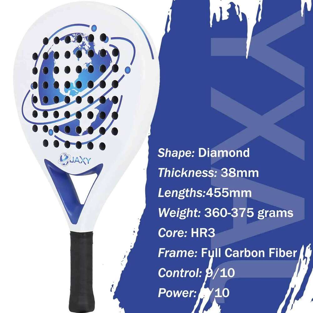 Paddle Racket Full Carbon Fiber Surface with EVA Memory Flex Foam Core Padel Tennis Racquets Lightweight High Balance