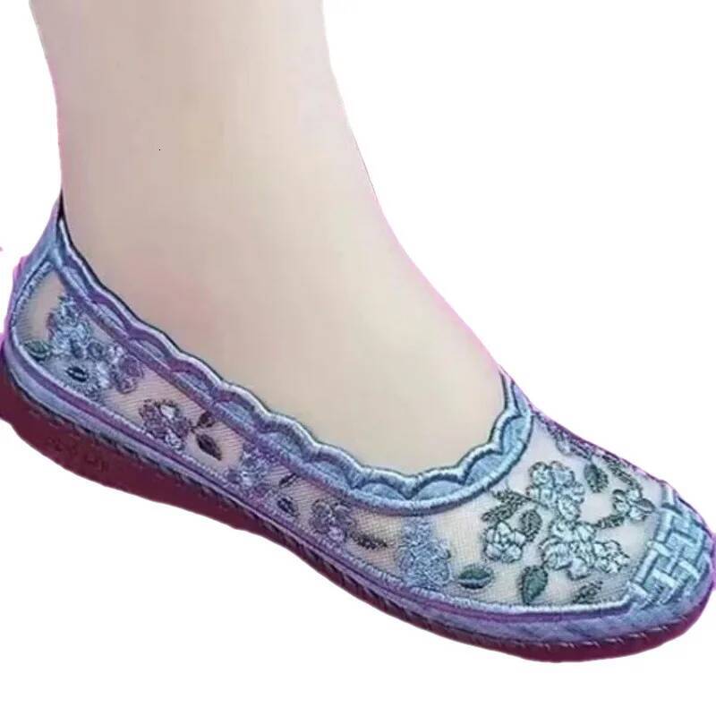 Ddmyoutdoor Women Summer Female Tennis Fashion Casual Flats Mom Hollow Out Middle Aged And Elderly Mesh Soft Sole Shoes Outdoor Shoes