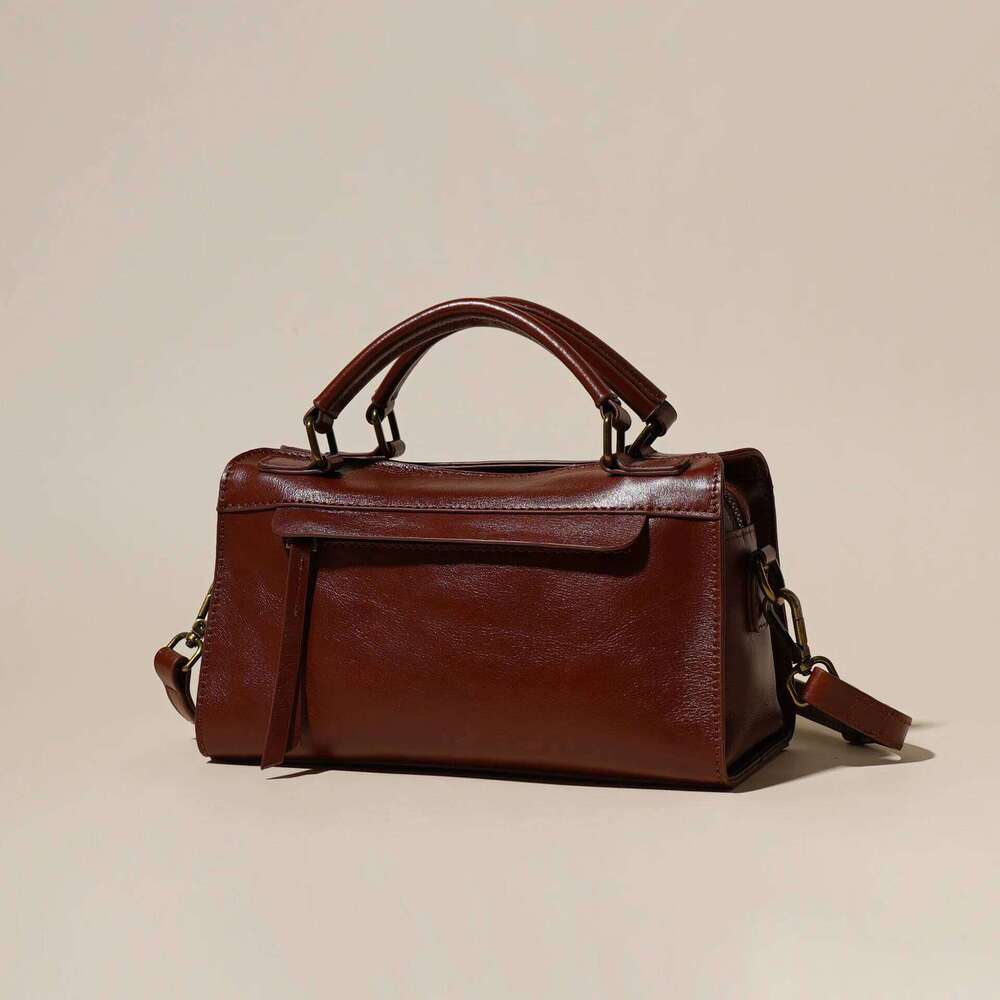 2025 Genuine Leather Women Shoulder Versatile Small Square Crossbody Bag Casual Daily Women's Handbag For Commuting Shopping