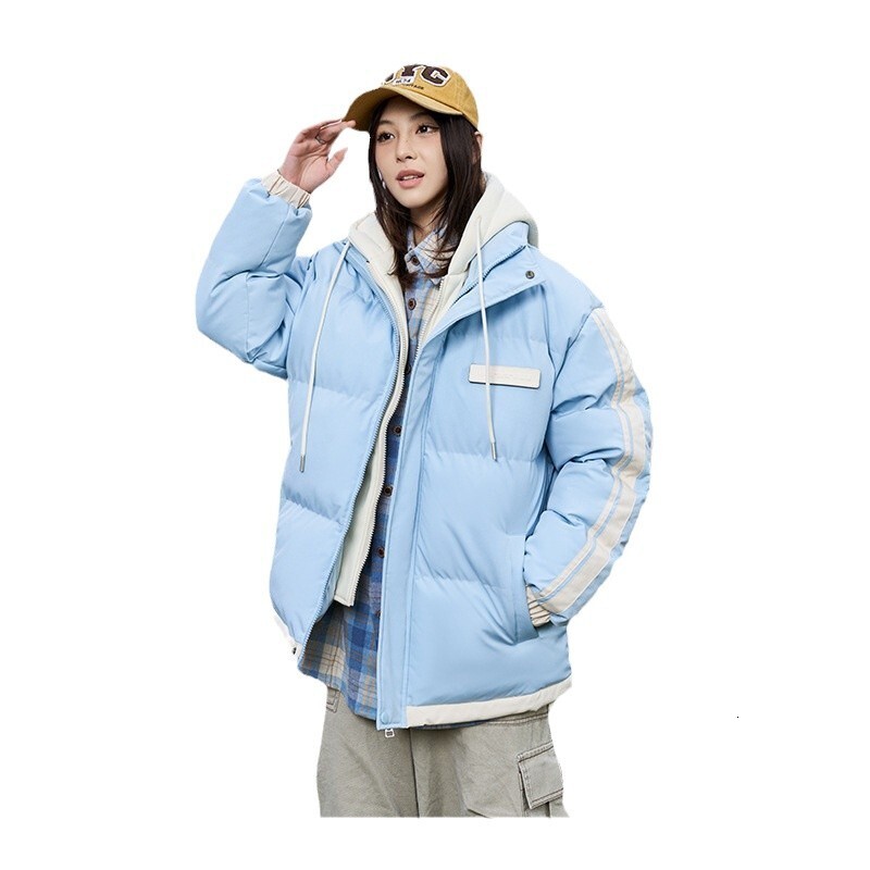 Ddmyoutdoor Men S Women S Thick Warm Cotton American Versatile And Fashionable Bread Jacket Striped Korean Loose Hooded Jacket Jackets