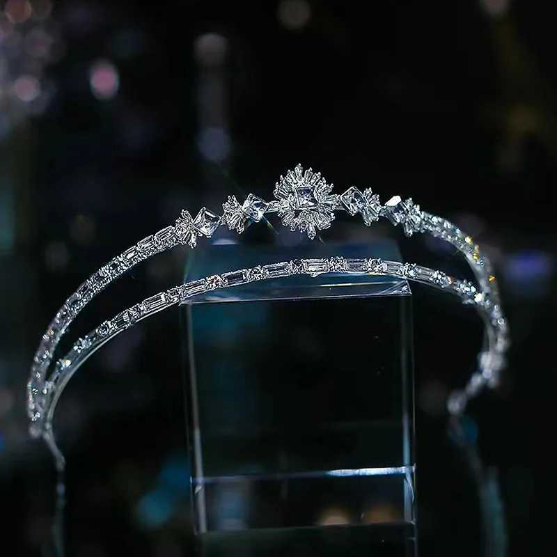 Fashion Luxury Bridal Crowns Women Tiaras Rhinestone Crystal Diadem Bride Headband Wedding Banquet Hair Accessories Headdress Z250605