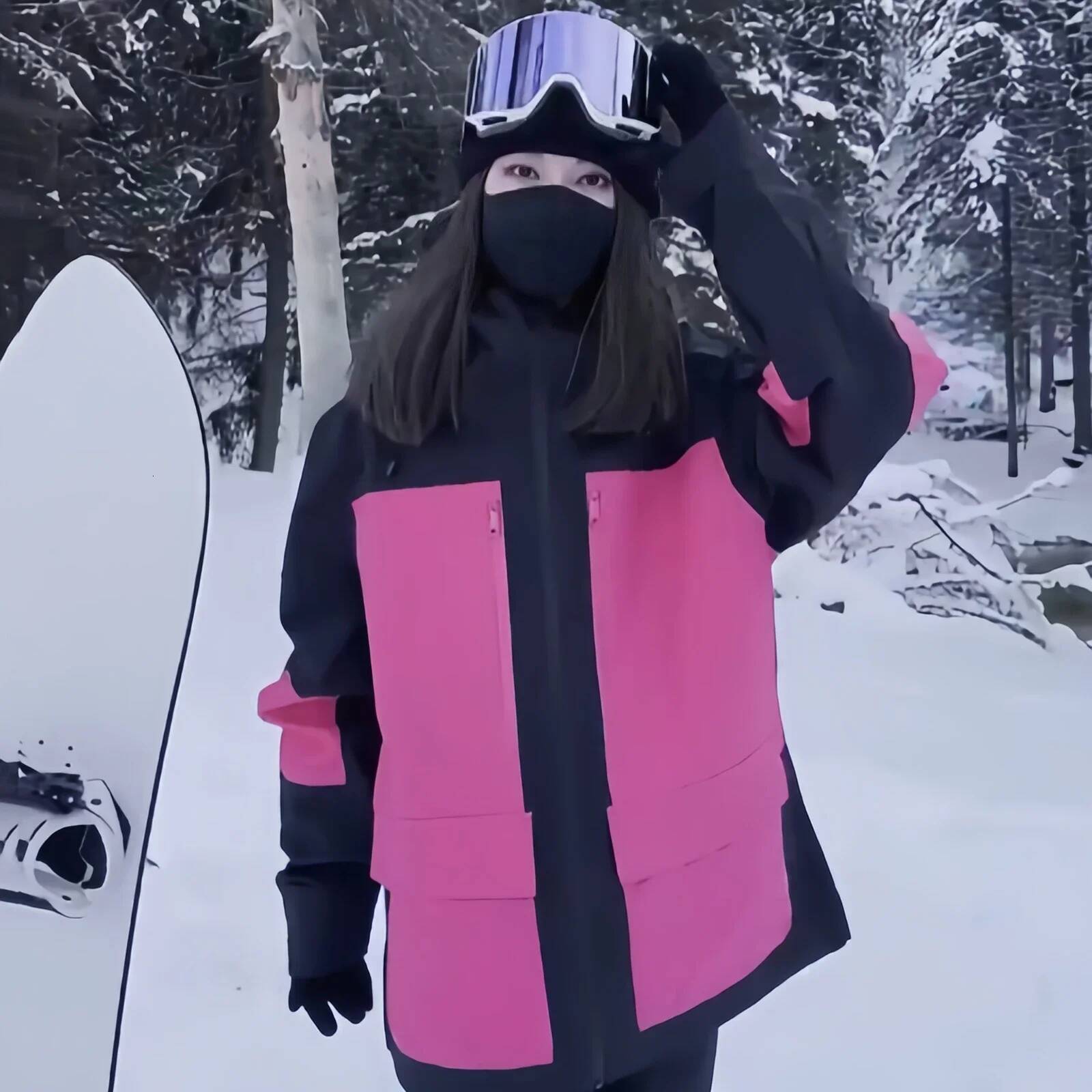 Ddmyoutdoor New Winter Couple Skiing Jackets Snowfield Sport Warm Ski Tops Man Mountain Snowboard Coat With Hood Pro Waterproof Snow Clothes Jogging S