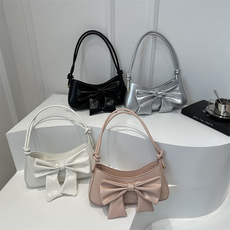 designer High-end Bowknot Underarm Small Square Bag for Women 2025 New Fashion Single Shoulder Bag Cross-border Foreign Trade Style Crossbody Bag