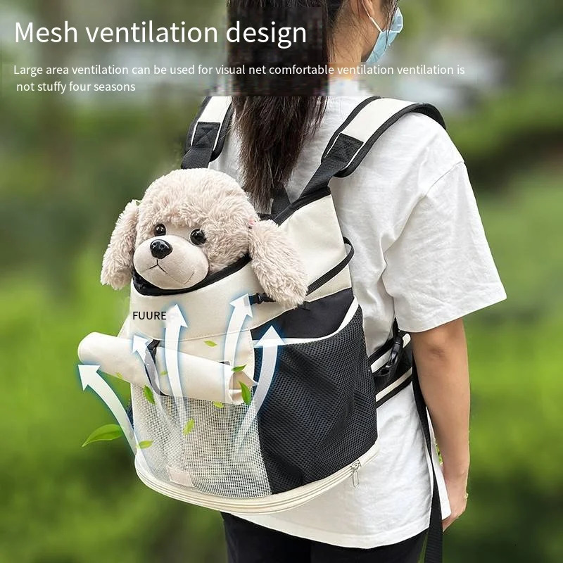PUUROF Backpack for dog backpack dog accessories Small dog cat go out bag break free walk dog dirty pet backpack Car bag 250603