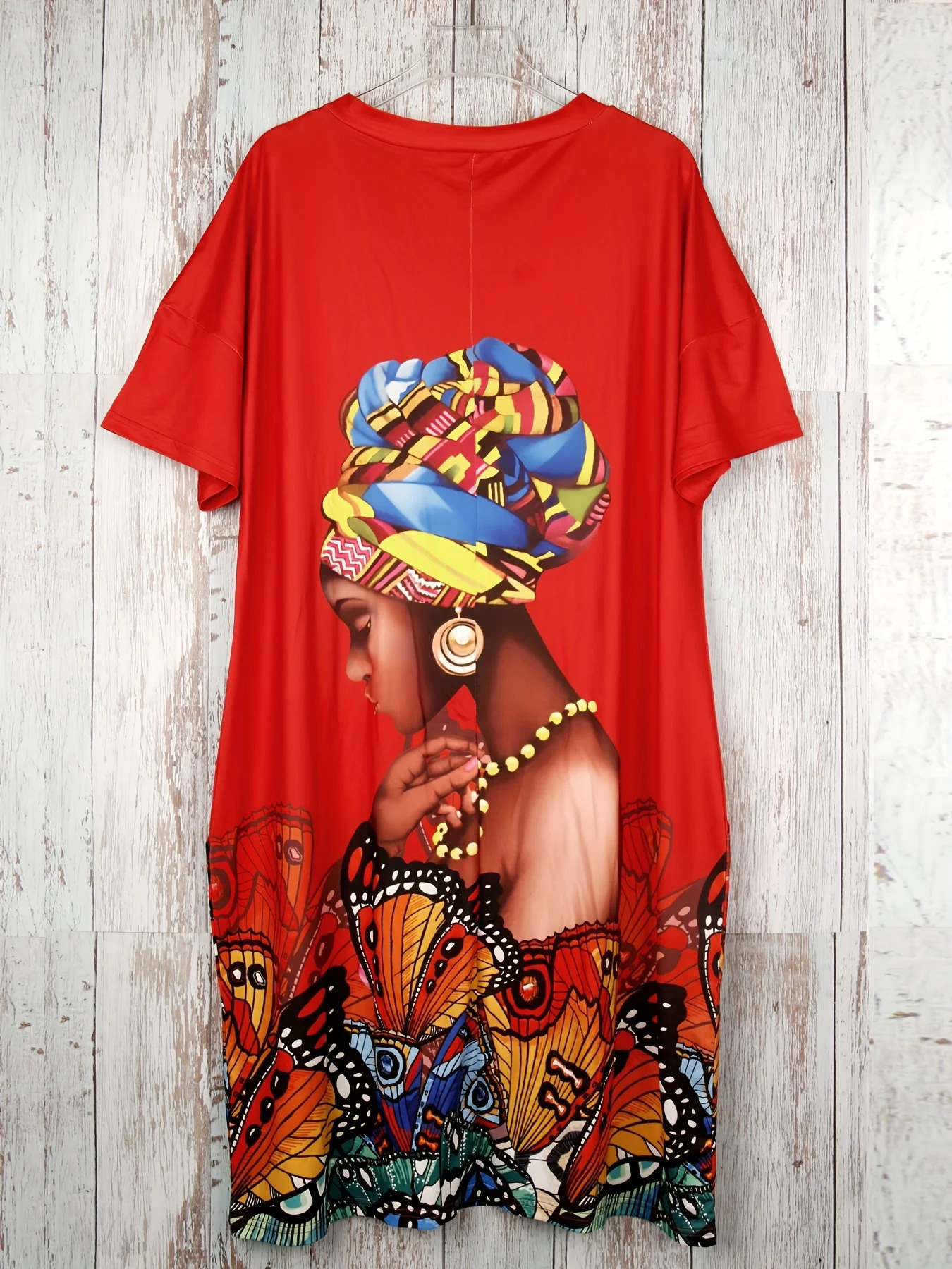 Plus Size Dress Casual Short Sleeve V Neck With Pockets Clothing 250526