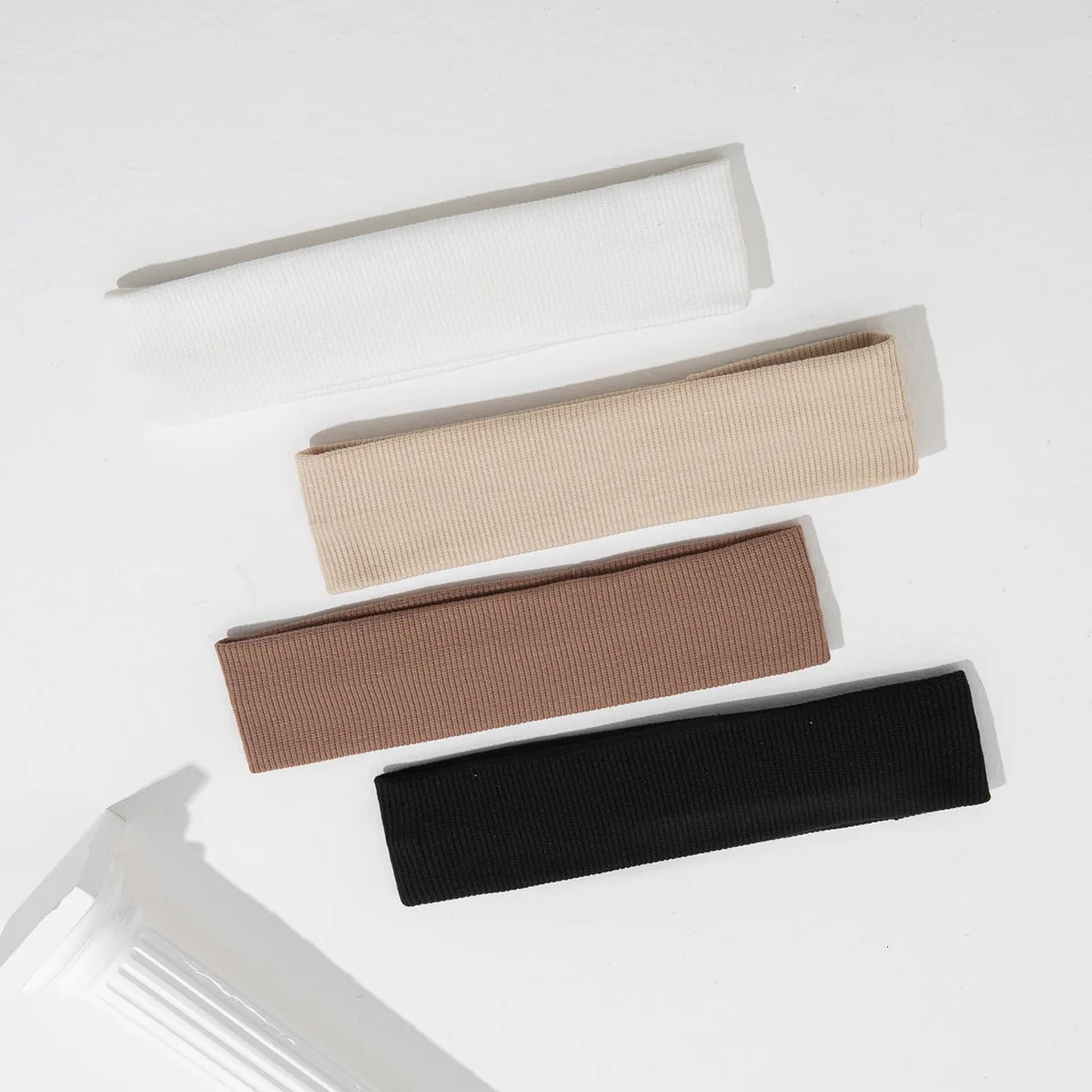 4pcs Fashion Sports Headbands For Women Fitness Running Yoga Solid Color Elastic Hairbands Stretch Makeup Hair Accessories 250529