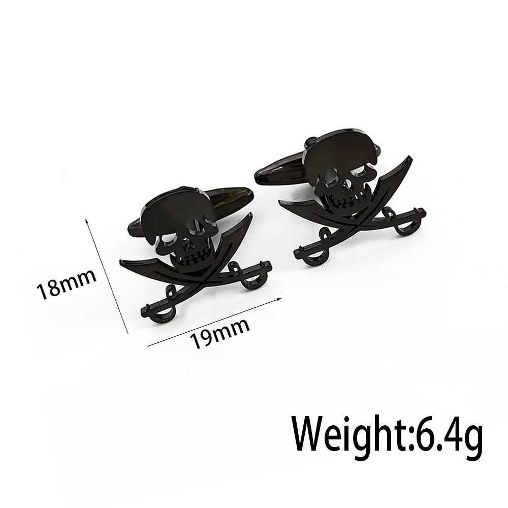 Stainless Steel Skull Cufflinks Mens French Shirt Cuff Links Buttons Gothic Jewelry Accessories Birthday Gifts for Boyfriend W250606