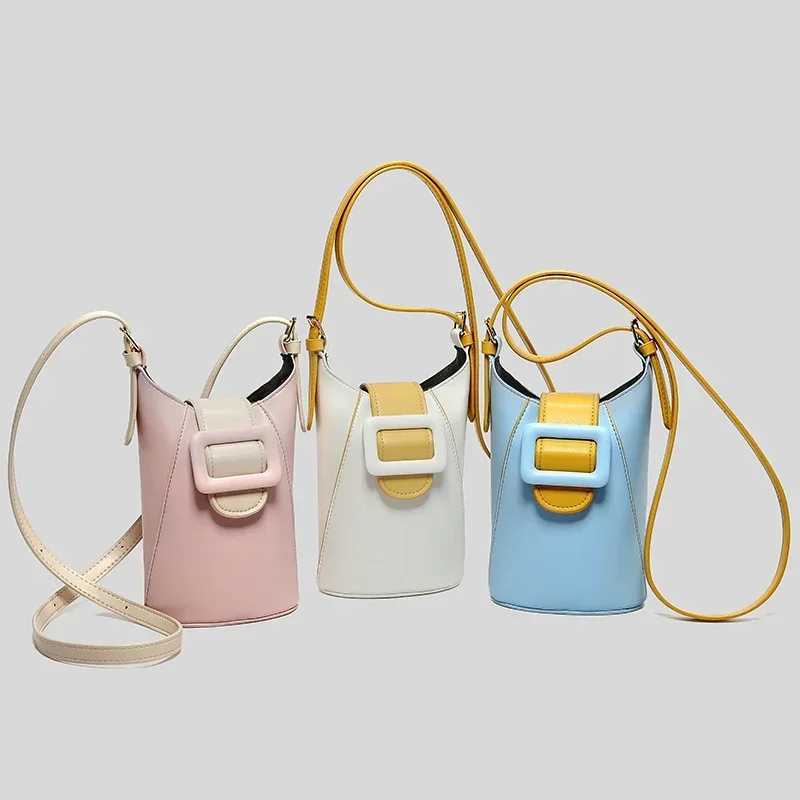 Fashion Small Crossbody Bags Women Small PU Leather Shoulder Messenger Bag For Girls Pink Bags Ladies Phone Purse Bucket Bag M250606