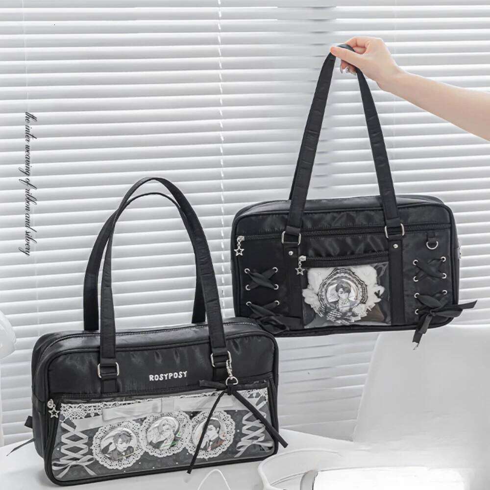 Sweet Cute JK Uniform Shoulder Ita Bag School Bags Lolita Large Capacity Tote Handbags For Women