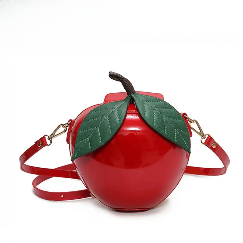 New Free Shipping Designer Bag Red Round Fashion Womens Messenger Leaves Mini Teen Girl Cross Body Bag