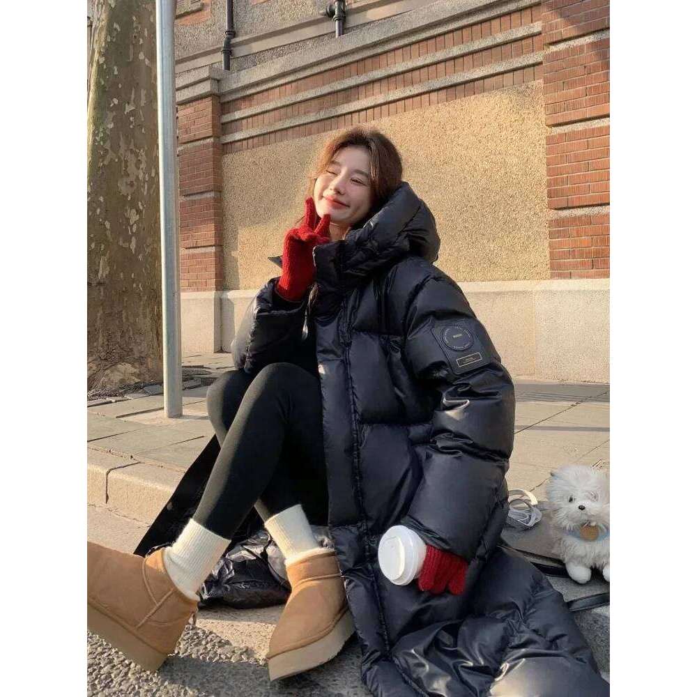 Winter Women Clothing Warm Long Parka Thick Over-the-knee Puffer Jacket Zipper Black Cotton-padded Coats Windproof Jackets New