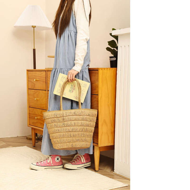 Straw Beach Tote New Straw Woven Fashion Women S Large Capacity Commuter Tote Beach Bag Straw Large Tote