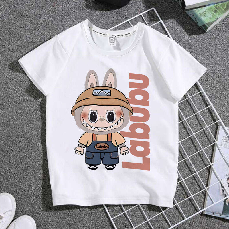 Summer Labubu Anime Merchandise Short Sleeve Unisex Two-Dimensional Trendy T-Shirt Casual Versatile Top labubus labubu doll