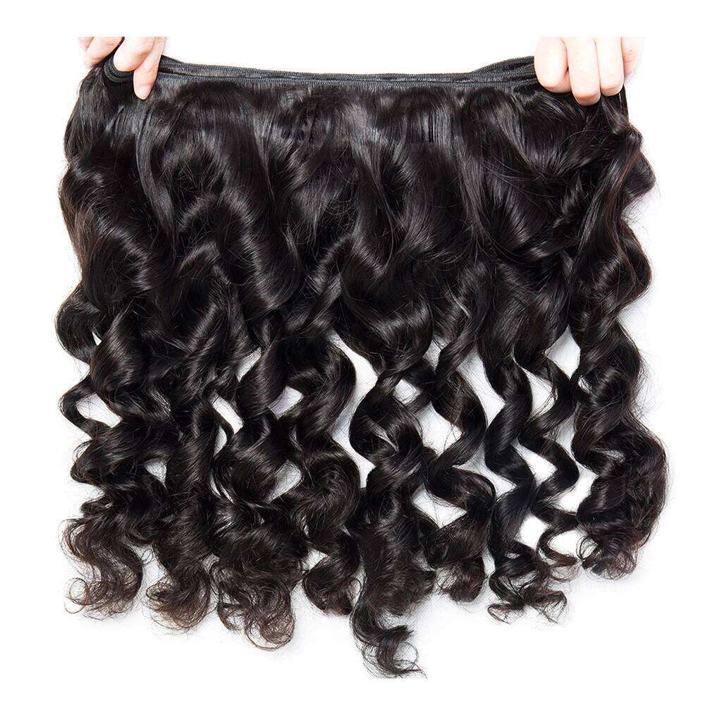 Loose Wave Closure Brazilian Remy 30Inch 13x4 HD Frontal With Bundles Natural Human Hair Extensions