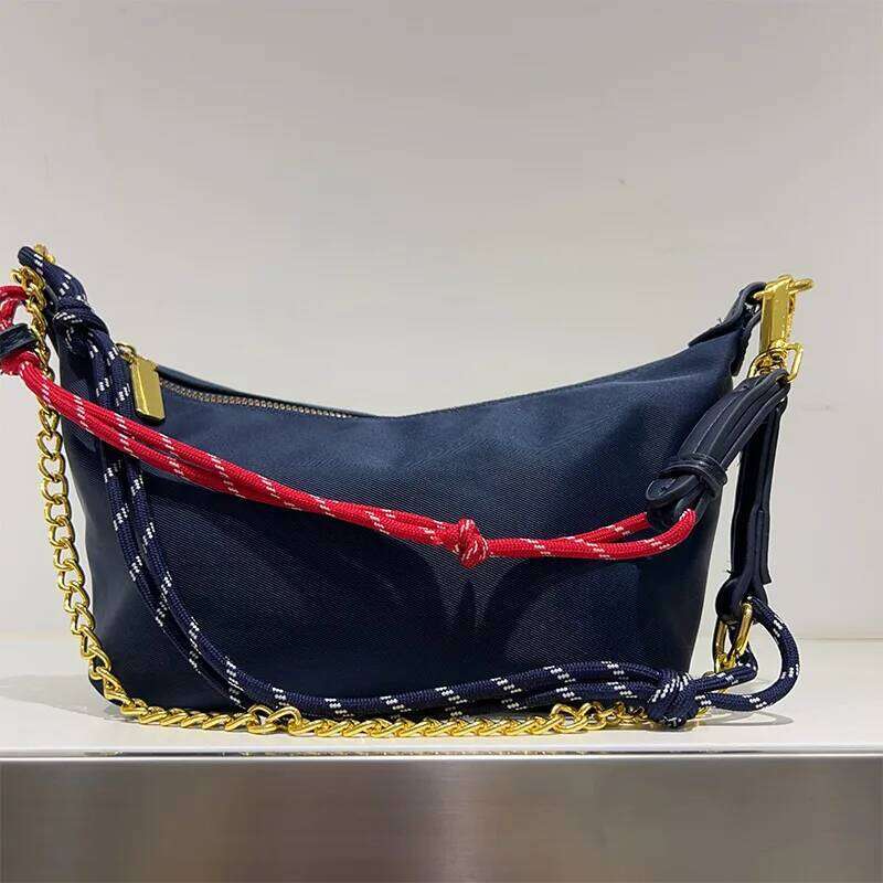 Brand Handbags Contrast Color Surf Rope Shoulder Messenger New Large Capacity High Quality Underarm Bag Women's Bags