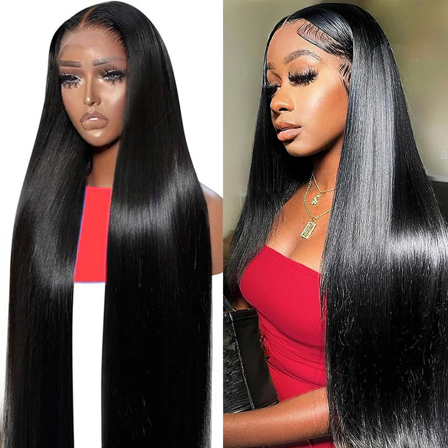 HD Transparent Lace Front Human Hair Wig 13x4 13x6 Straight Frontal Wig Pre Plucked HD Lace Closure Wig Beliself Hair Synthetic