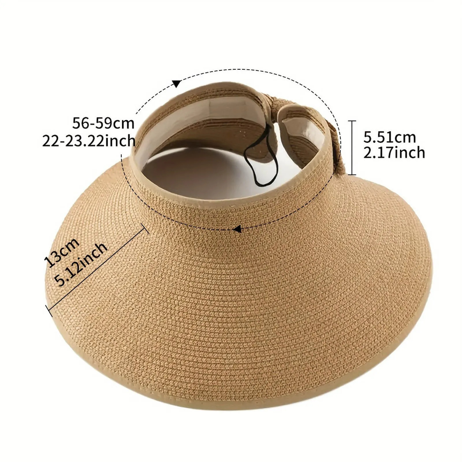 Womens Swim Hat Womens Sunshade Hat Korean Edition Women Open Top Big Sunscreen Sun Hat No Top Foldable Hat Big Visor Hat Women 250603