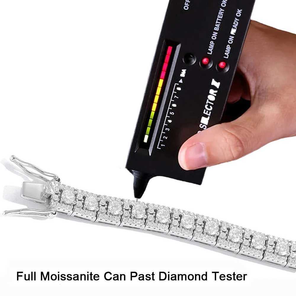 IGOTOS Luxury Full Moissanite Tennis Bracelet 3mm D VVS 925 Sterling Silver Women Engagement Wedding Diamond Bracelets Jewelry W250606