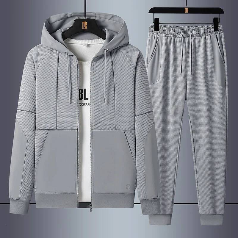 Ddmyoutdoor Men Winter Sport Suits Casual Outdoor Zipper Jackets And Sweatpants Jogging Set Male Hoodie Tracksuit Running Mens Clothes Jogging Suit