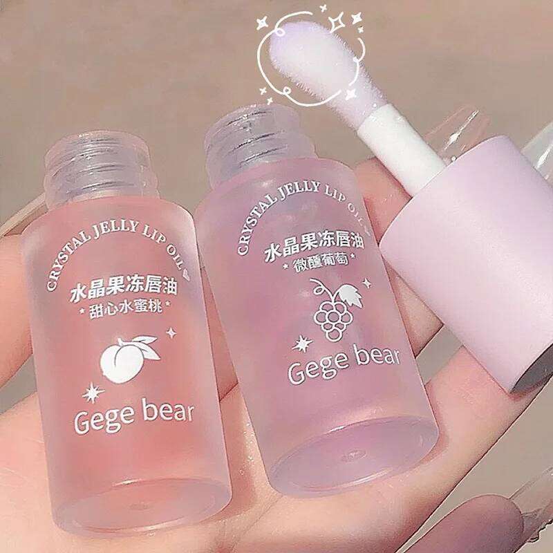 Crystal Jelly Oil Hydrating Plumping Coat For Lipstick Lipgloss Tinted Clear Plumper Serum Care Fruit Lip Balm free shipping