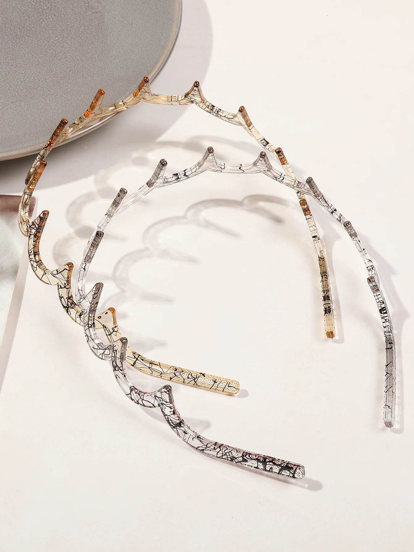 5pcs Multicolor Hairbands for Women GirlsNon-Slip Zig Zag HeadbandsTeeth Comb Hair HoopDaily UseYoga Spa Parties 250529