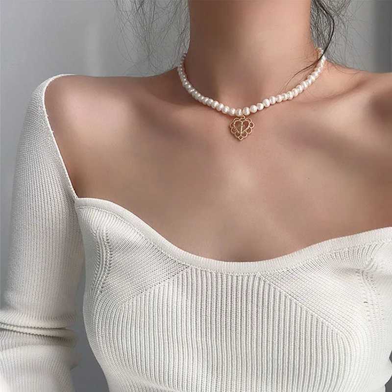 17KM Vintage Pearl Choker Necklace For Women Fashion Summer White Imitation Pearl Necklaces 2021 Trend Elegant Wedding Jewelry Y250605