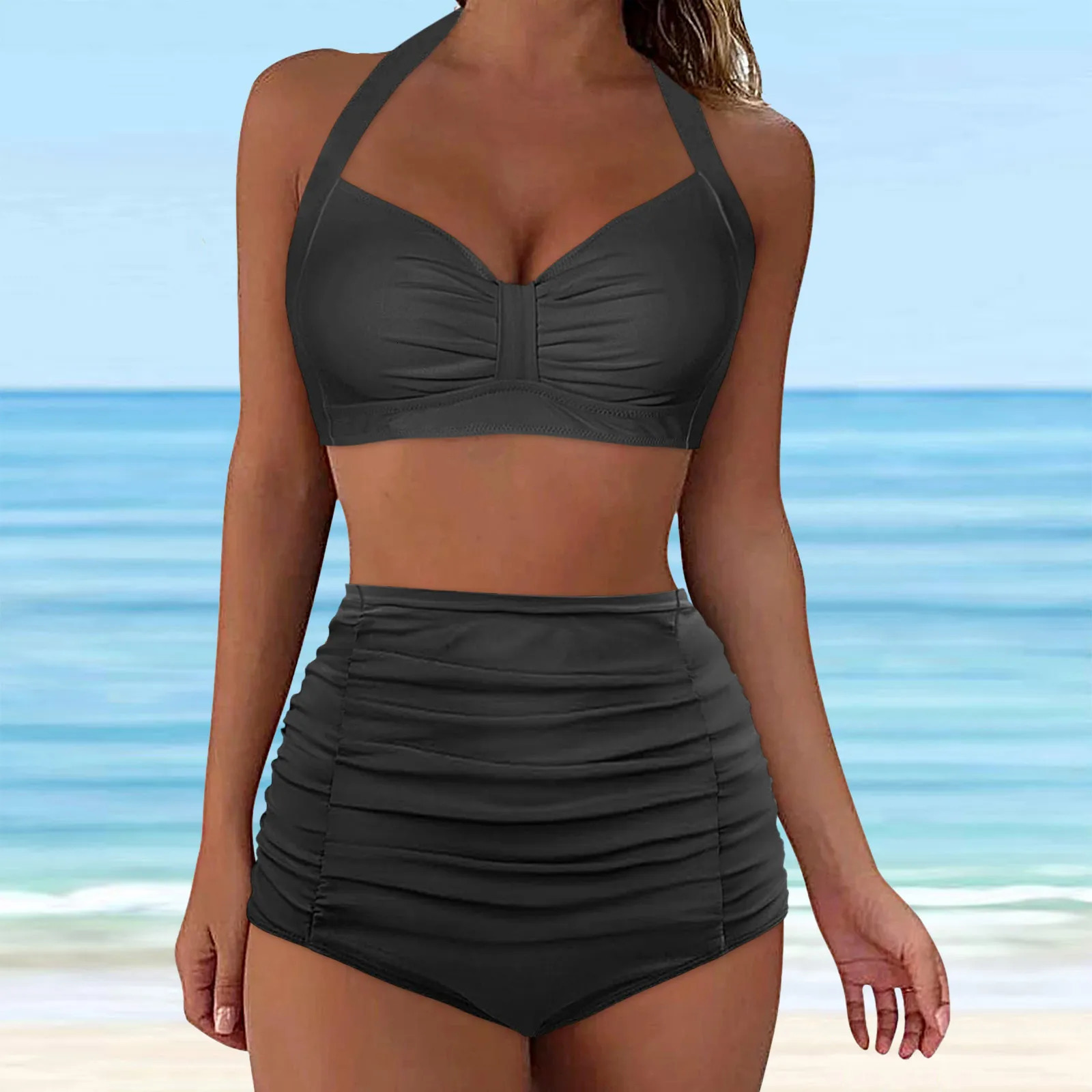 Bathing Suit For Women Tankini High Waisted Bikini Sexy Push Up Two Piece Swimsuits Vintage Swimsuit Swimwear 2024 250530