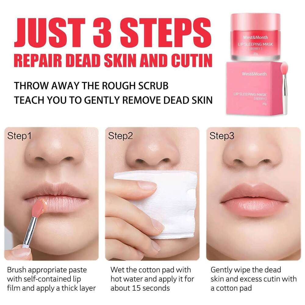 Berry Sleeping Mask Night Sleep Maintenance Moisturizing Fade Lines Nourishing Lip Balm Skin Care Korean Cosmetic free shipping