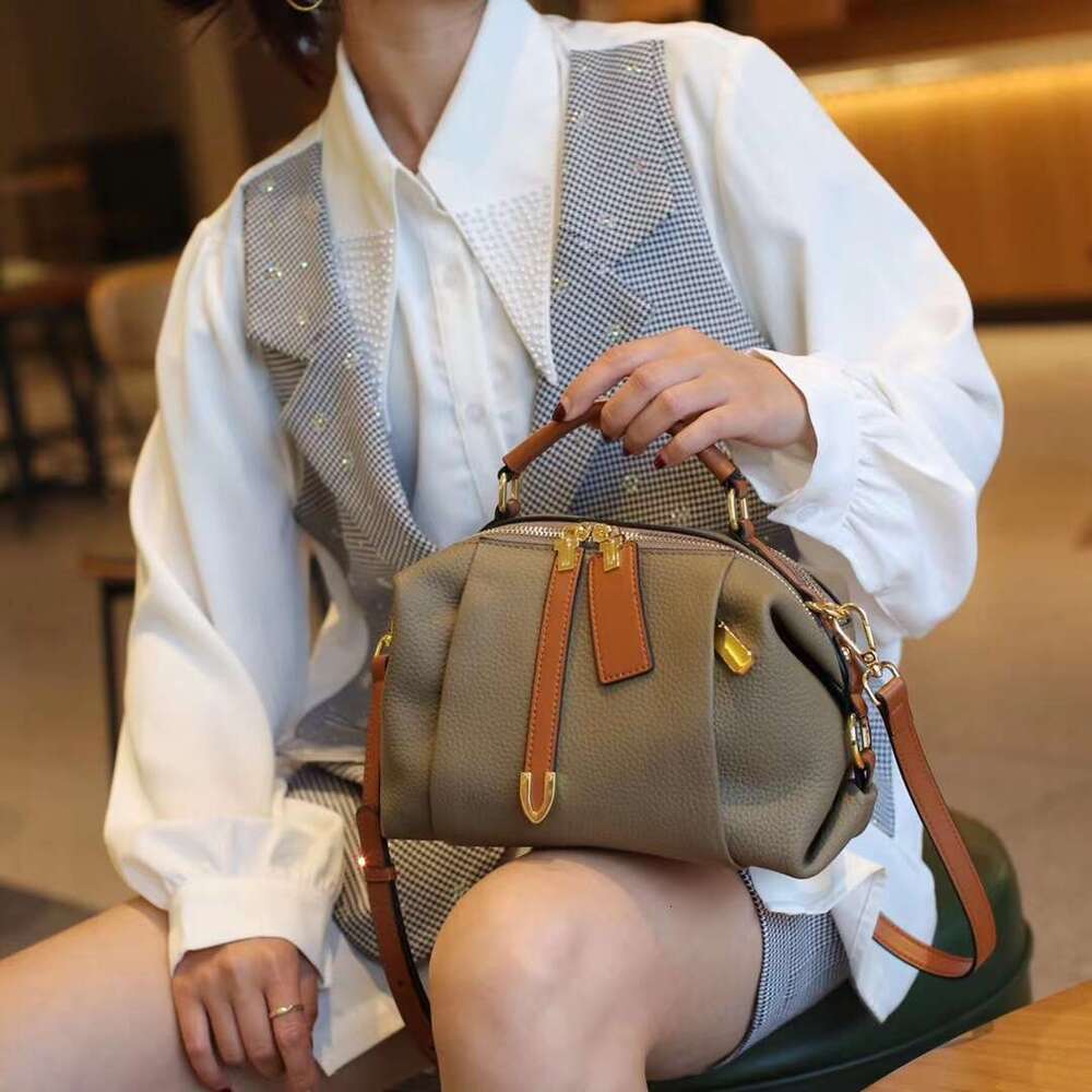 Genuine Leather Women s High end Shoulder TOGO Top Layer Cowhide Handbag Crossbody Bag