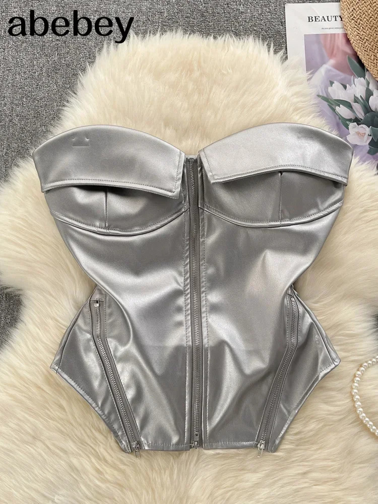 Silver Gold Corsets for Women Steampunk Gothic Corset Bustier with Zipper Vintage Style Top Burlesque Lingerie 250527