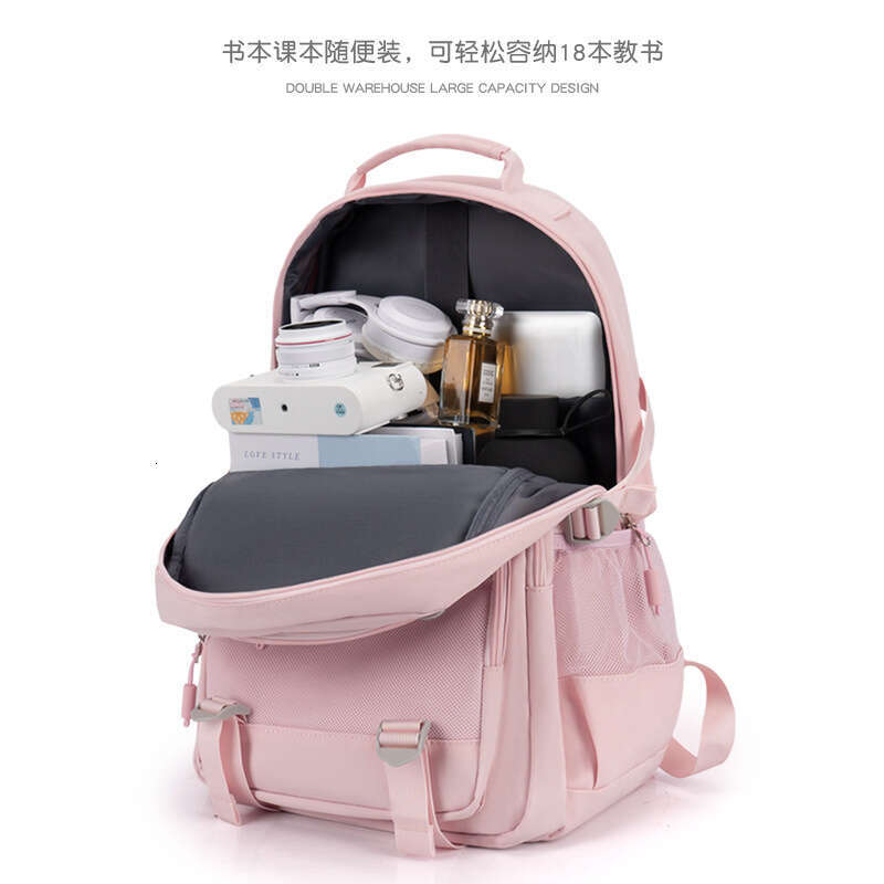 College Women Cute Simple Large Capacity Travel Girls Lightweight Casual Backpack for Middle School Students